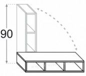 Стеллаж навесной WB15UNI/900 OLIVIA SOFT KAM